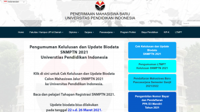 2.565 Peserta Lolos SNMPTN UPI 2021