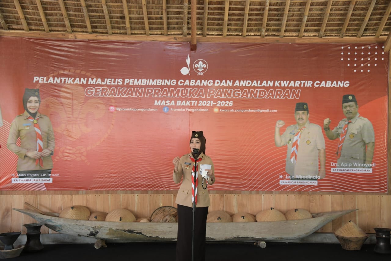 Ketua Kwartir Daerah (Kwarda) Gerakan Pramuka Jawa Barat (Jabar) Atalia Praratya Ridwan Kamil