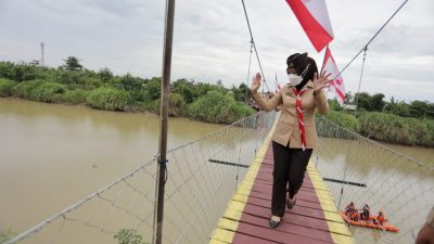 Jembatan Pramuka Cetak Rekor Muri, Penghubung Dua Provinsi Pertama di Indonesia