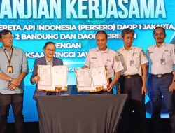 KAI Daop 1 Jakarta, Daop 2 Bandung, dan Daop 3 Cirebon Teken Kerjasama dengan Kejati Jabar