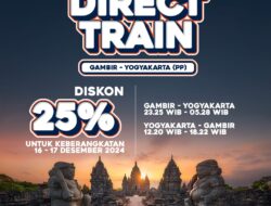 KAI Hadirkan Layanan Direct Train Rute Jakarta-Yogyakarta PP pada 16 dan 17 Desember 2024