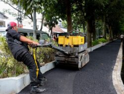 Trotoar Ramah Disabilitas dan Jogging Track di Taman Lalu Lintas Ditargetkan Rampung Pekan Depan