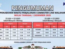 Mulai 1 Desember 2025, KAI Commuter Berlakukan Perubahan Jadwal Perjalanan Commuter Line Walahar