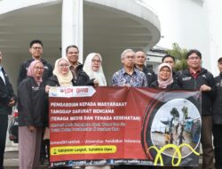Rektor UPI Melepas Tim Relawan Tenaga Medis dan Kesehatan ke Daerah Bencana Langkat Sumatera Utara