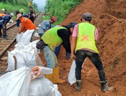 Percepat Perbaikan Gogosan Jalur Rel Cibeber – Lampegan, Operasional KA Siliwangi Ditargetkan Esok Kembali Normal